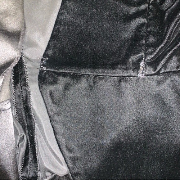 Vintage Christmas Holiday Black Velvet Satin Suit Set Women’s 8 Donna Morgan - Picture 11 of 11